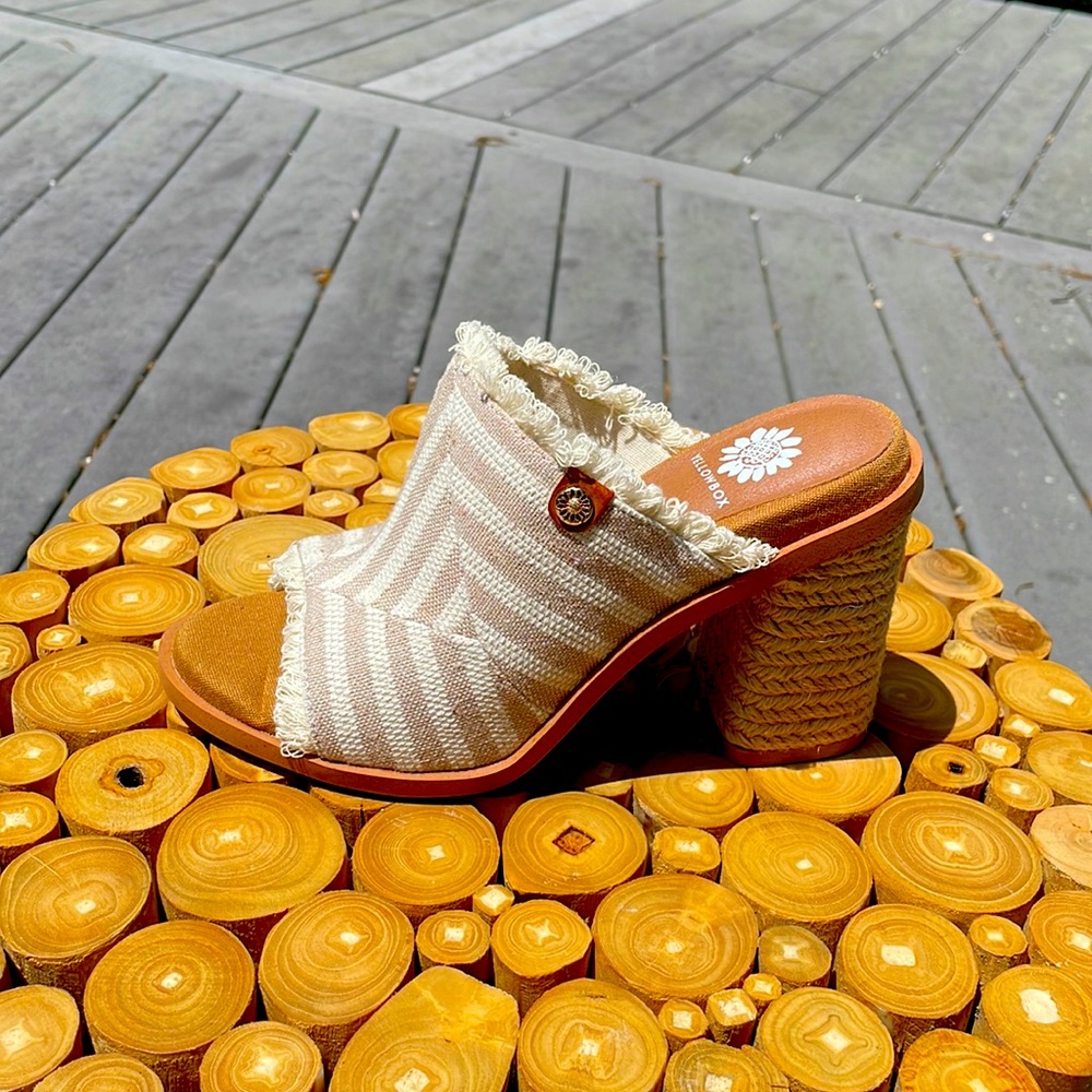 Yellow box slip ons